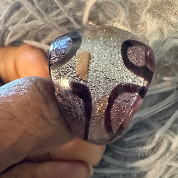 Artistic Silver and Gold Statement Ring - Picture 16 of 16